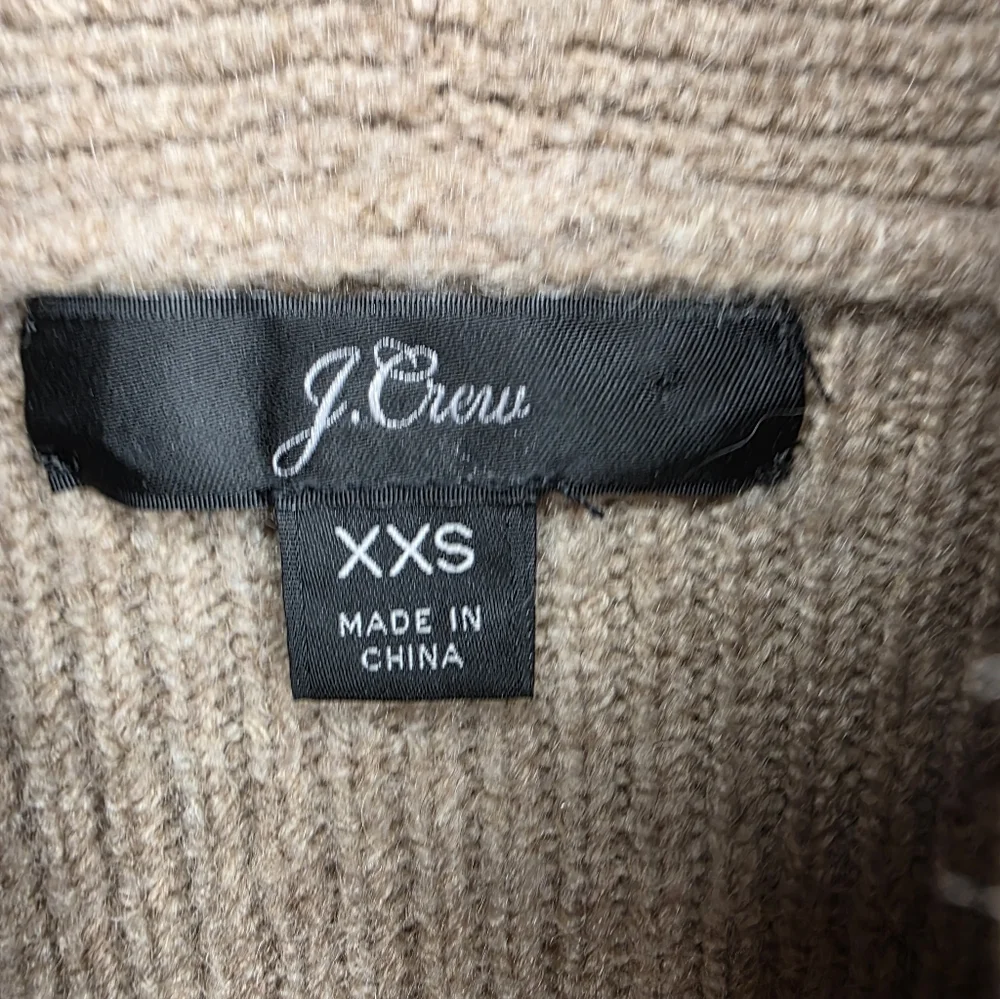 J‎ Crew Women's Double Breasted Merino Wool / Alpaca Blend Beige Cardigan Sz XXS